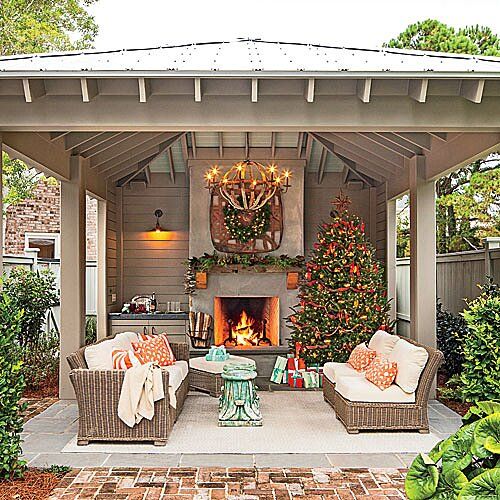 Indoor Style Outdoor Patio Fireplaces
