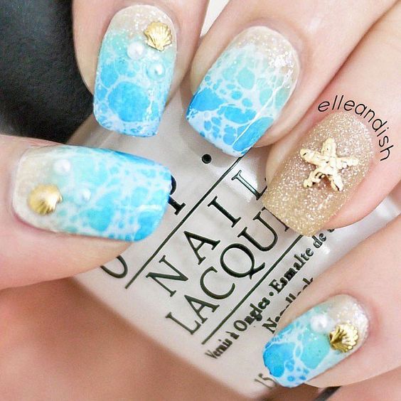 glitter gel nail design ideas