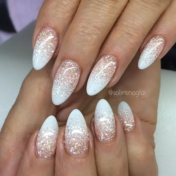 Buy Baby Boomers Nails Pink and White Ombré Nails With Gold Online in India   Etsy