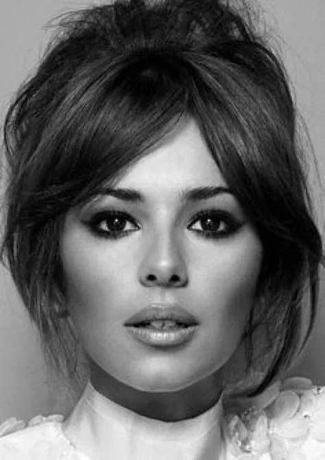 Updo With Curtain Bangs