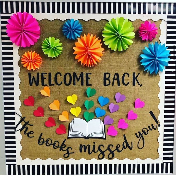12. Welcome Back! The Books Missed You Bulletin Board