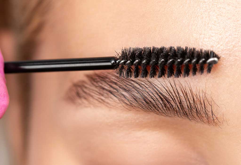Brush out your brows using a brow brush