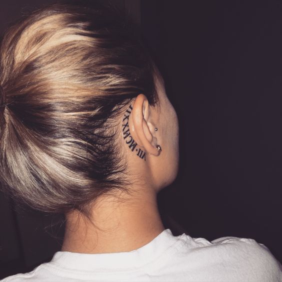 22 small behind the ear tattoos youll adore