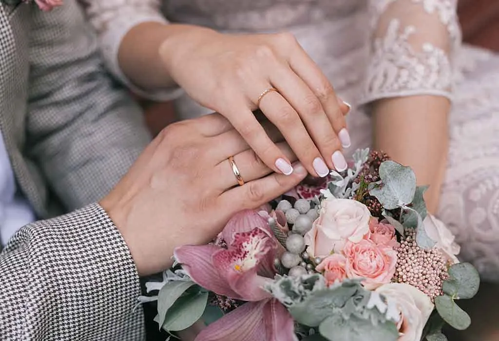 Premium Photo | Wedding rings and hands of bride and groom. young wedding  couple at ceremony. matrimony. man and woman in love. two happy people  celebrating becoming family