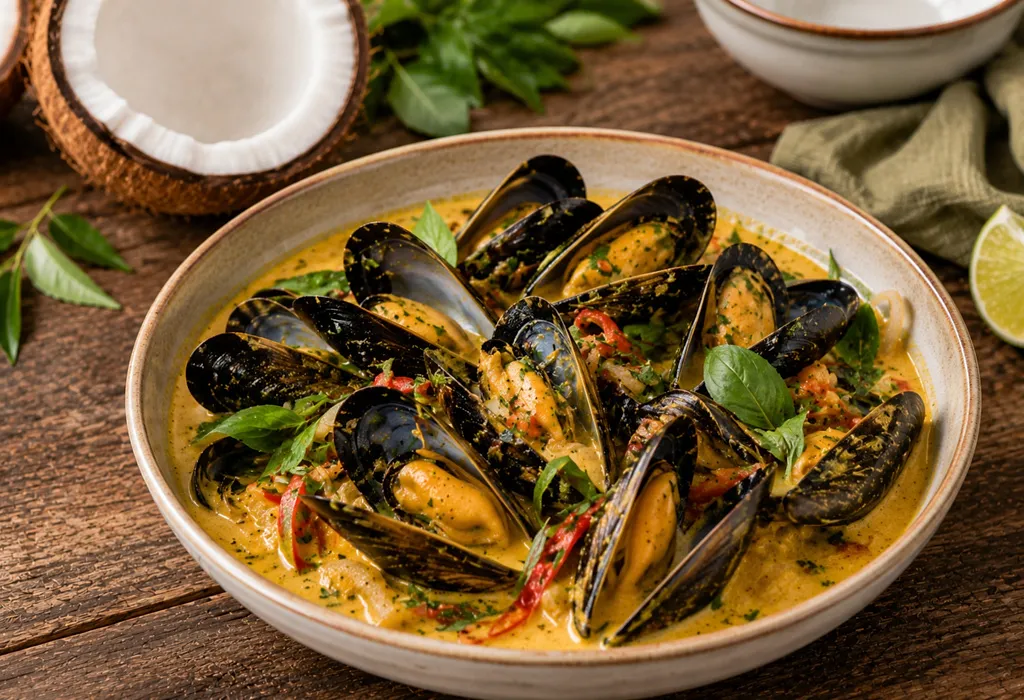 Coconut Curry Mussels