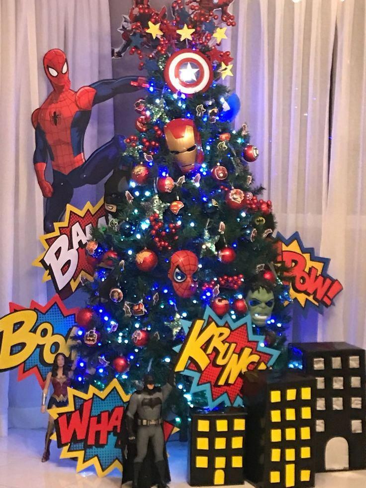 Superhero-Themed Christmas Tree