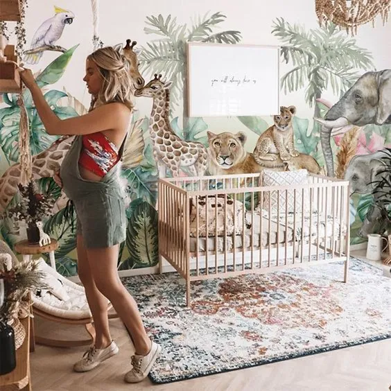 Jungle theme baby outlet room ideas