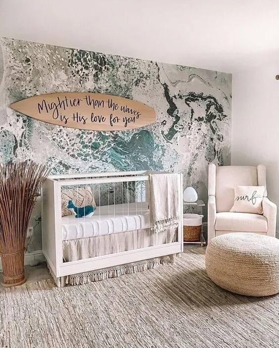 Beach themed baby store room