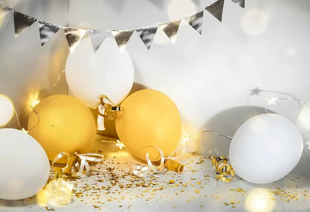 Confetti Balloons With Sparkle Theme