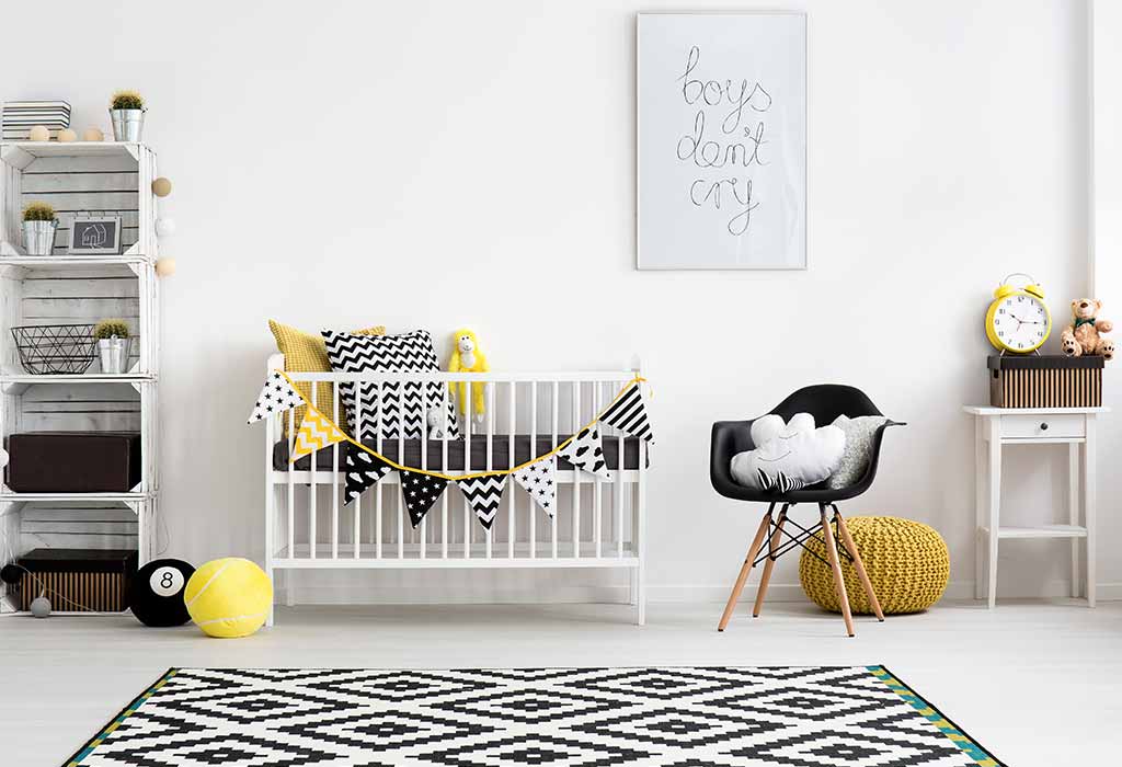 yellow nursery accessories