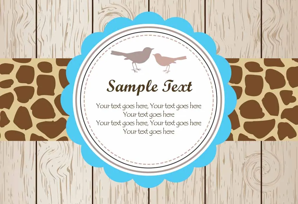Giraffe With Blue Invitation