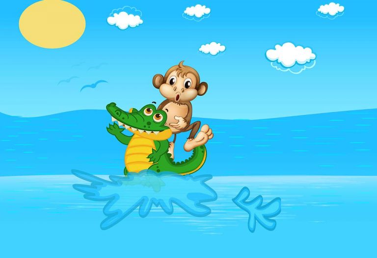 The Monkey and the Crocodile Story With Moral for Kids