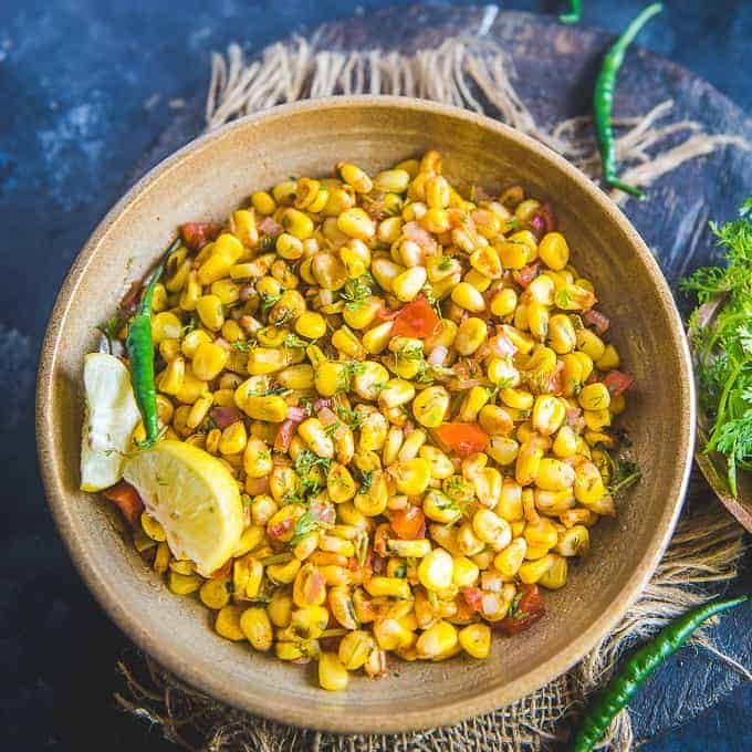 Corn chaat recipe for children