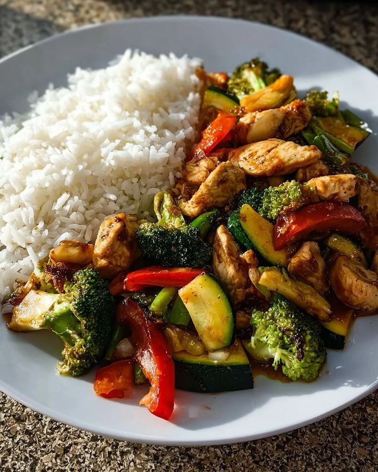 Stir fried veggies and chicken recipe for children