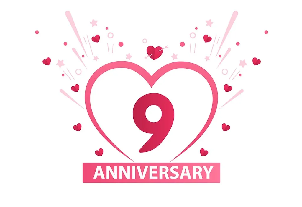 9 years anniversary message for hot sale my husband