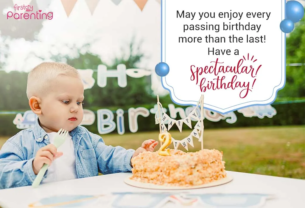 Second Birthday Wishes & Messages for Boys