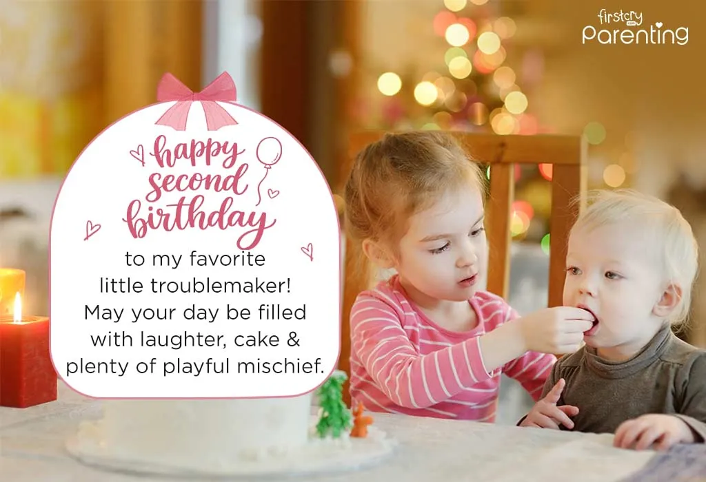 Second Birthday Wishes & Messages for Brother