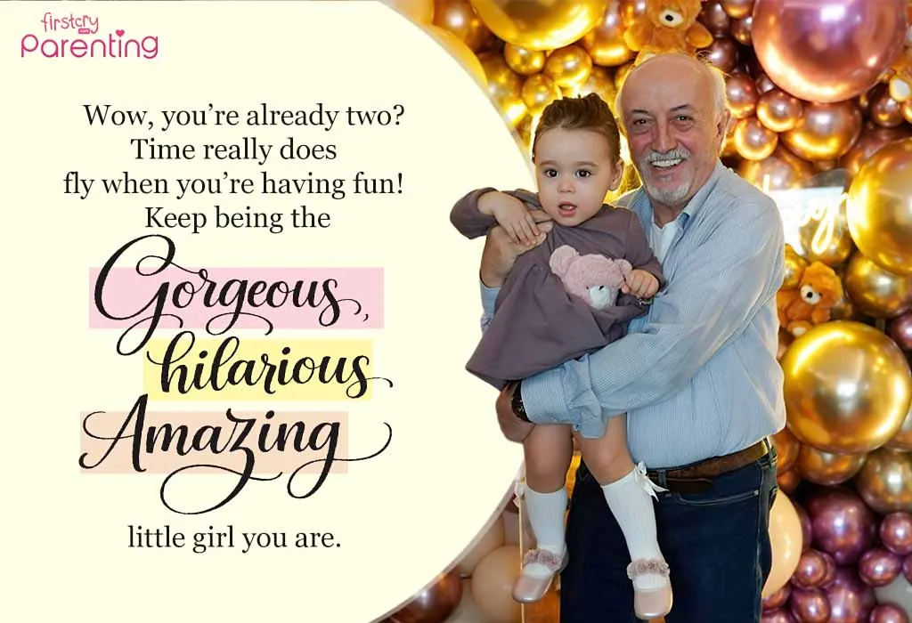 Second Birthday Wishes & Messages for Granddaughter
