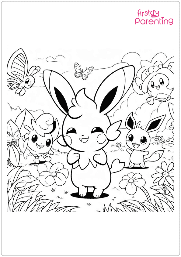 Eevee Pokemon coloring page  Free Printable Coloring Pages