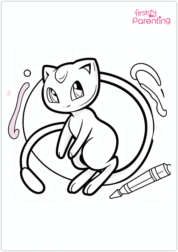 Pokemon Mew Coloring Pages 