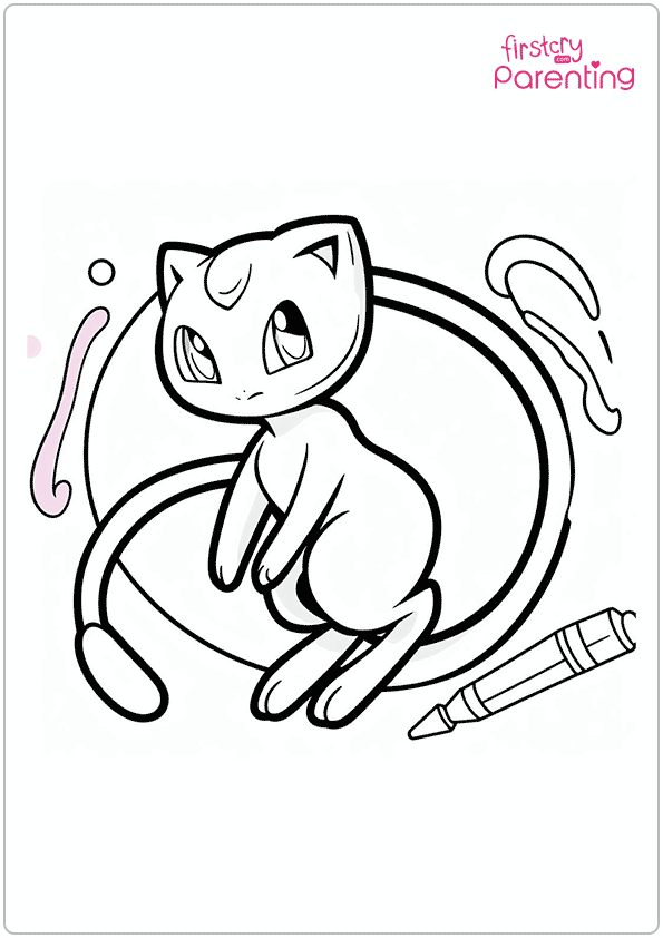 Mew coloring page 