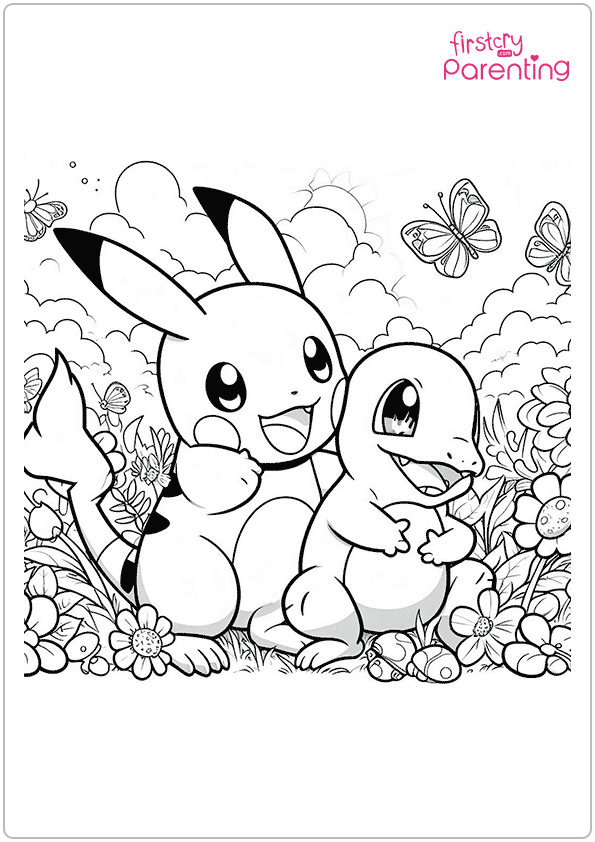 Charmander Pokemon coloring page