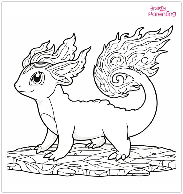 Fiery One Pokemon Charmeleon Coloring Page