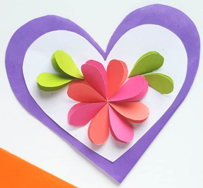 Flowers in a heart card