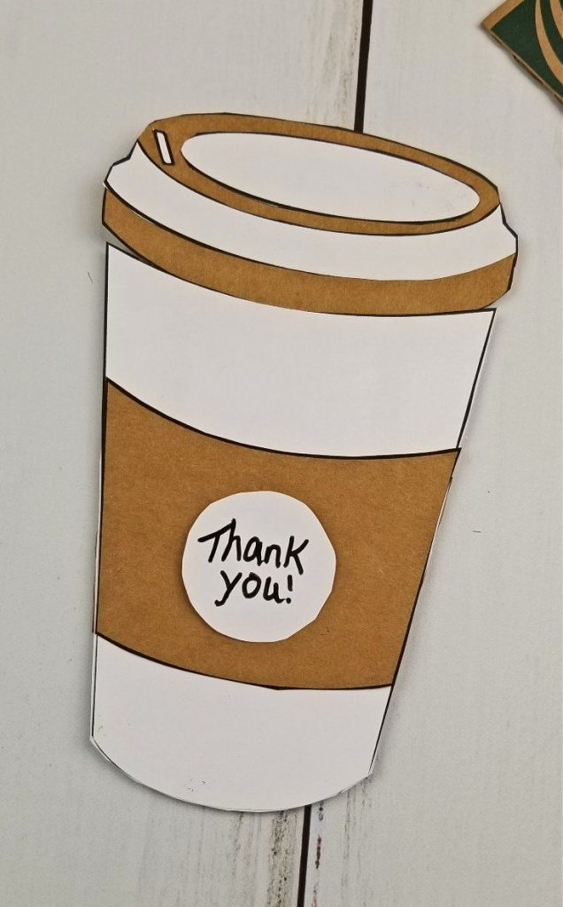 coffe cup mother's day card