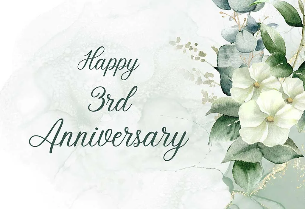 80 Heartfelt 3rd Anniversary Wishes And Quotes For Husband and Wife