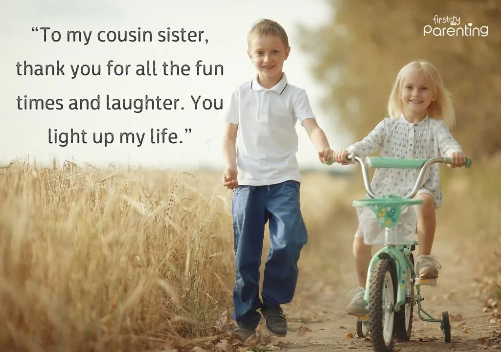 Thank You Messages for Younger Sister