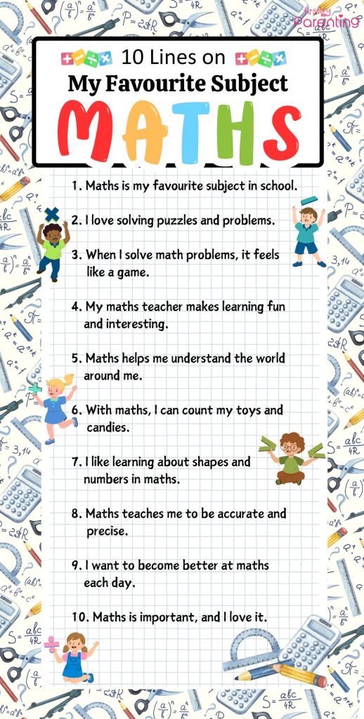 Infographic - 10 Lines on my favourite subject maths