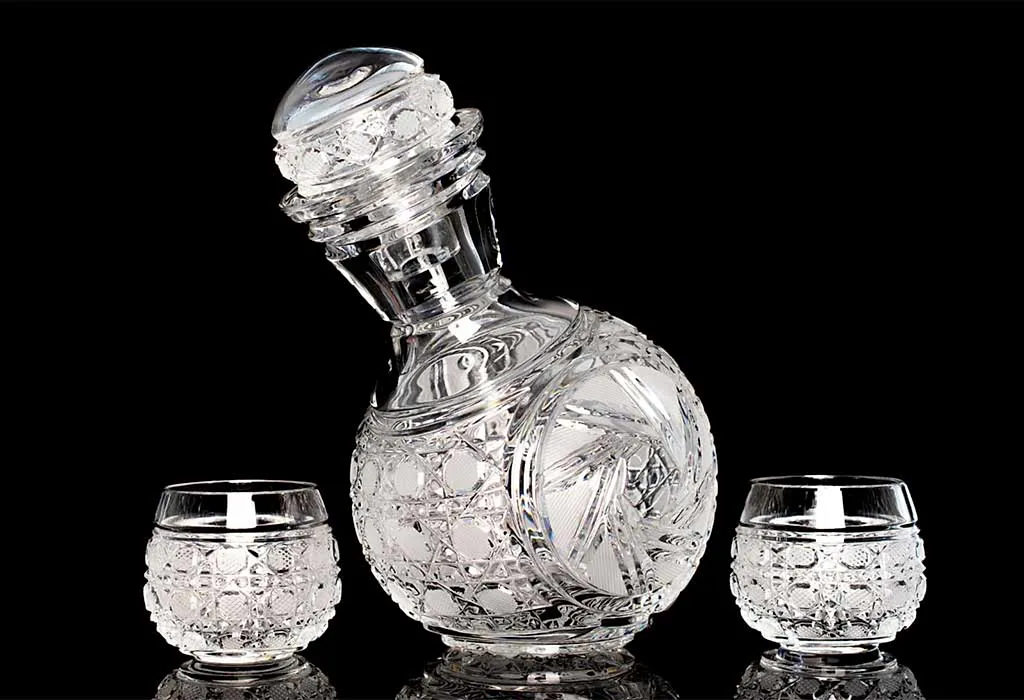 Engraved Whiskey Decanter Set