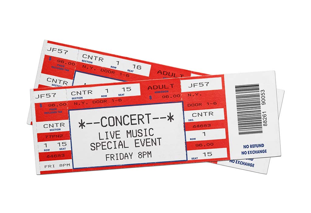 Concert Tickets to His Favourite Band
