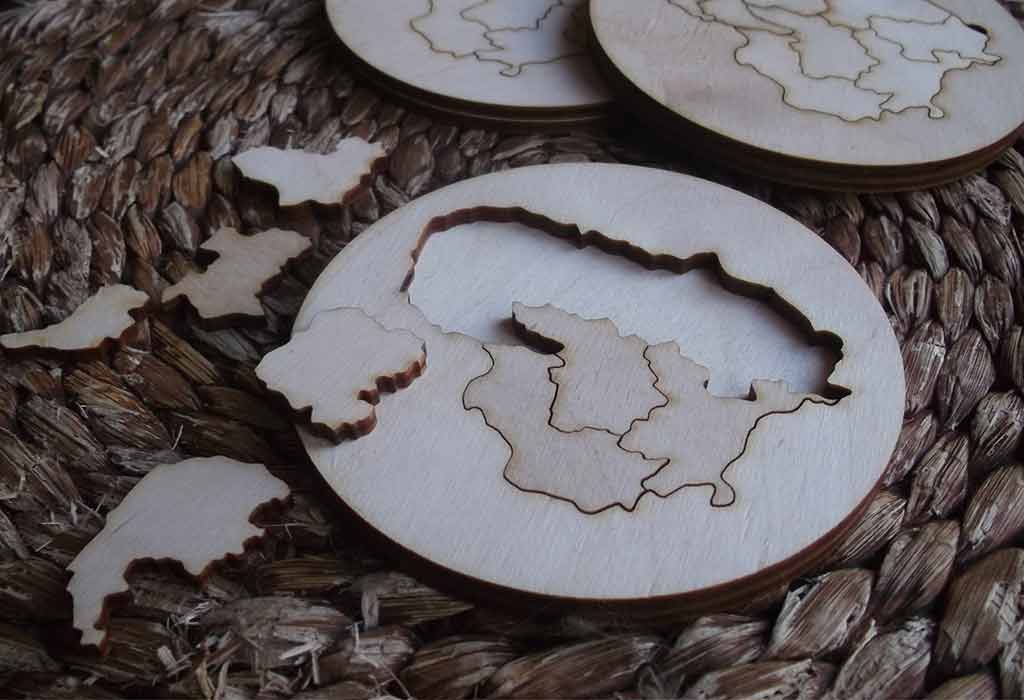 Custom Map Coasters