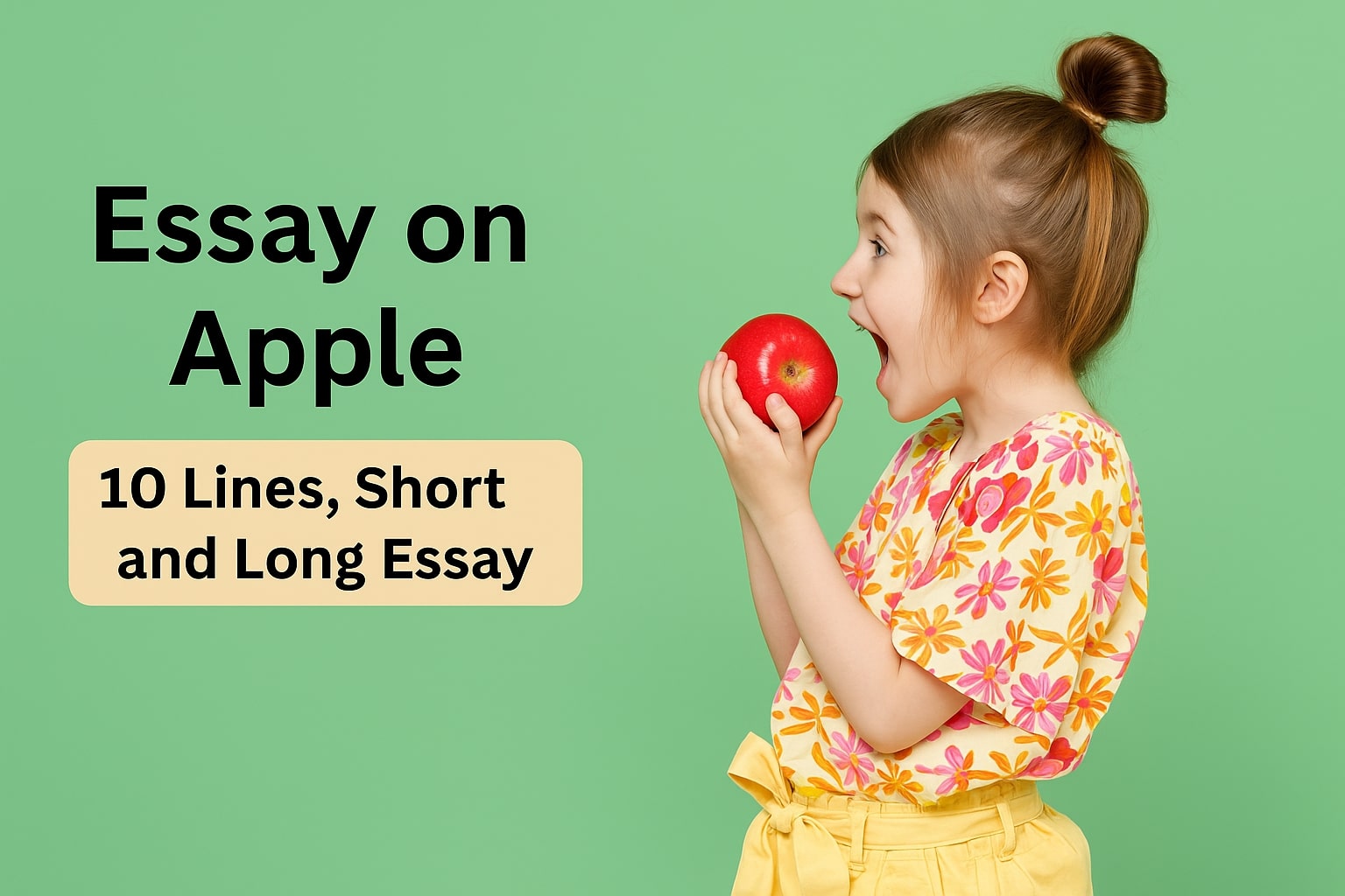 Sample Line Short Essay On Apple - 10 Lines, Short and Long Essay for Children