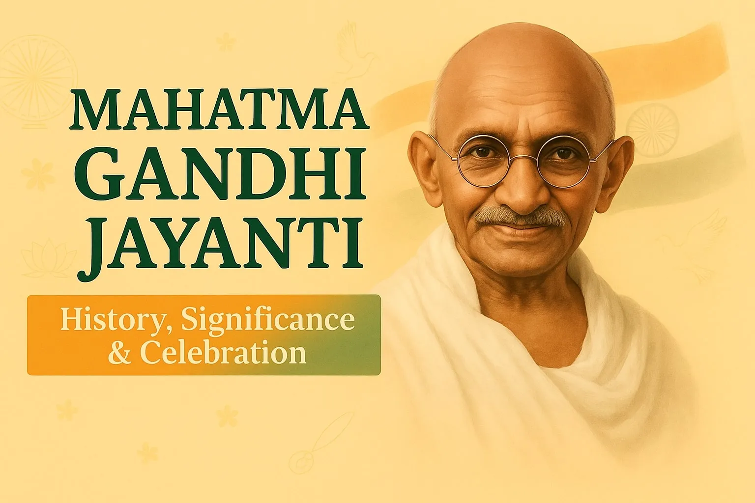 Mahatma Gandhi Jayanti 2026 – History, Significance & Celebration Mahatma Gandhi Jayanti 2026 – History, Significance & Celebration
