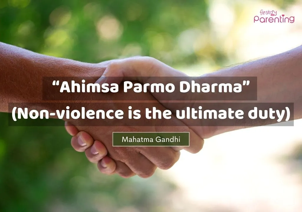 Ahimsa Parmo Dharma (Non-violence is the ultimate duty)