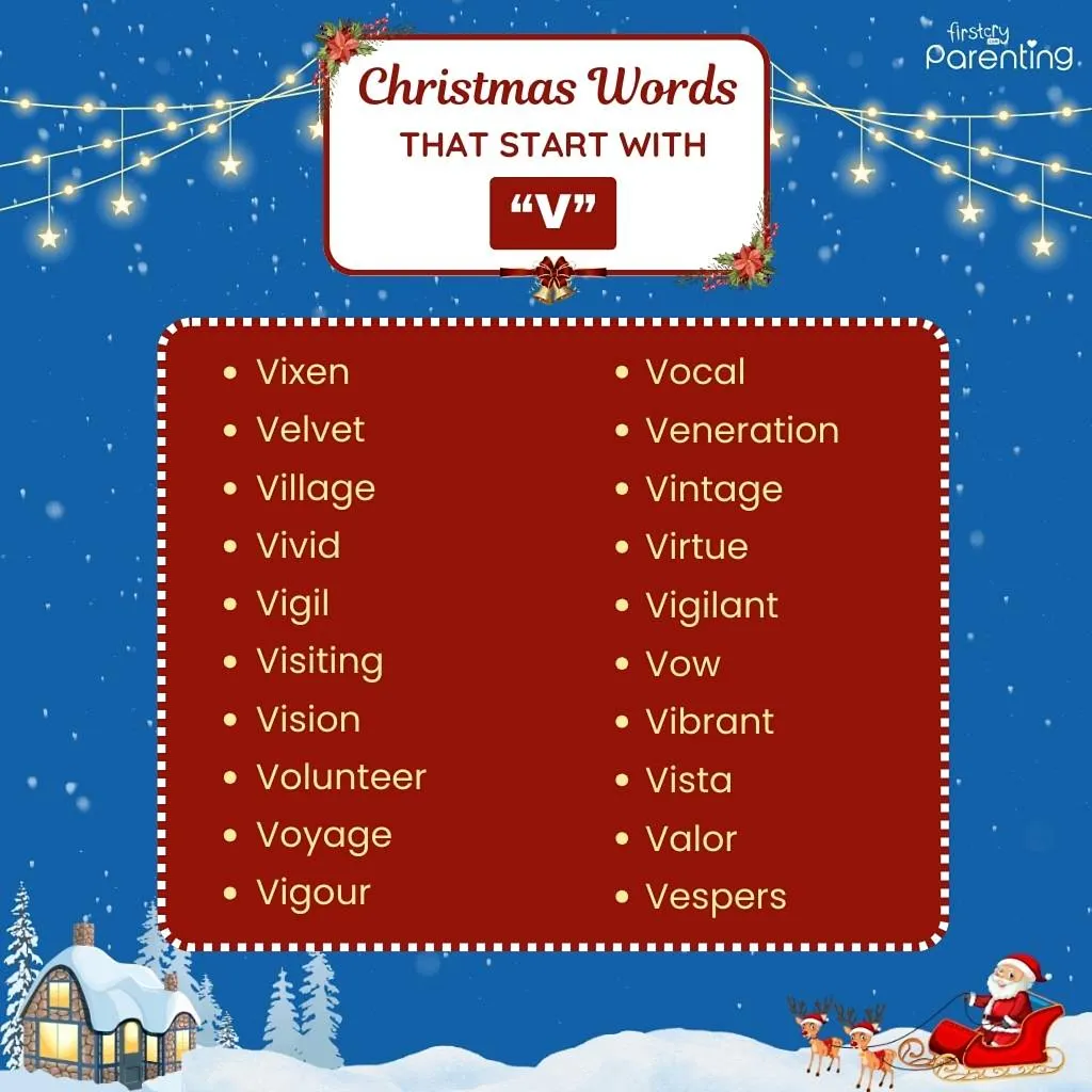 Christmas Words That Start With V: Vibrant Vocabulary