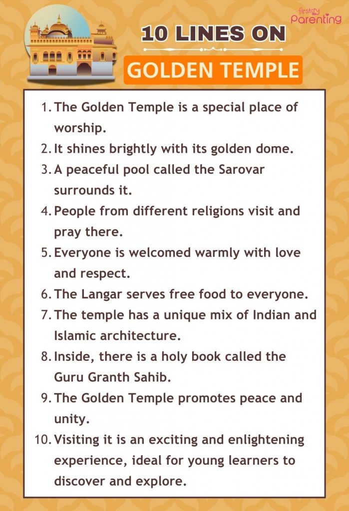 10 Lines on Golden Temple - Infographics