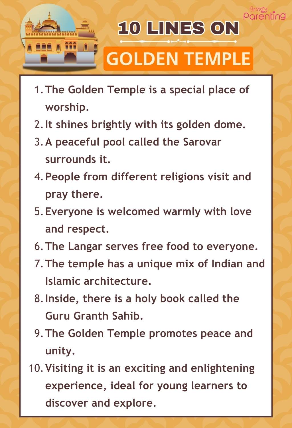 golden temple essay 9th class