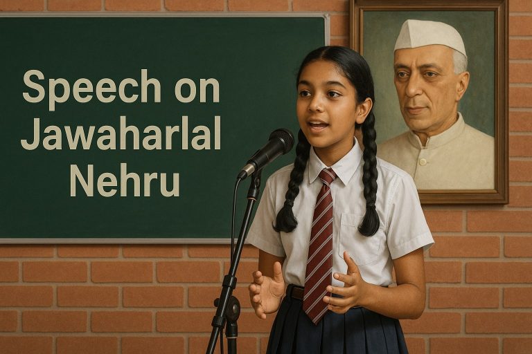 Speech on Jawaharlal Nehru in English for Students and Children