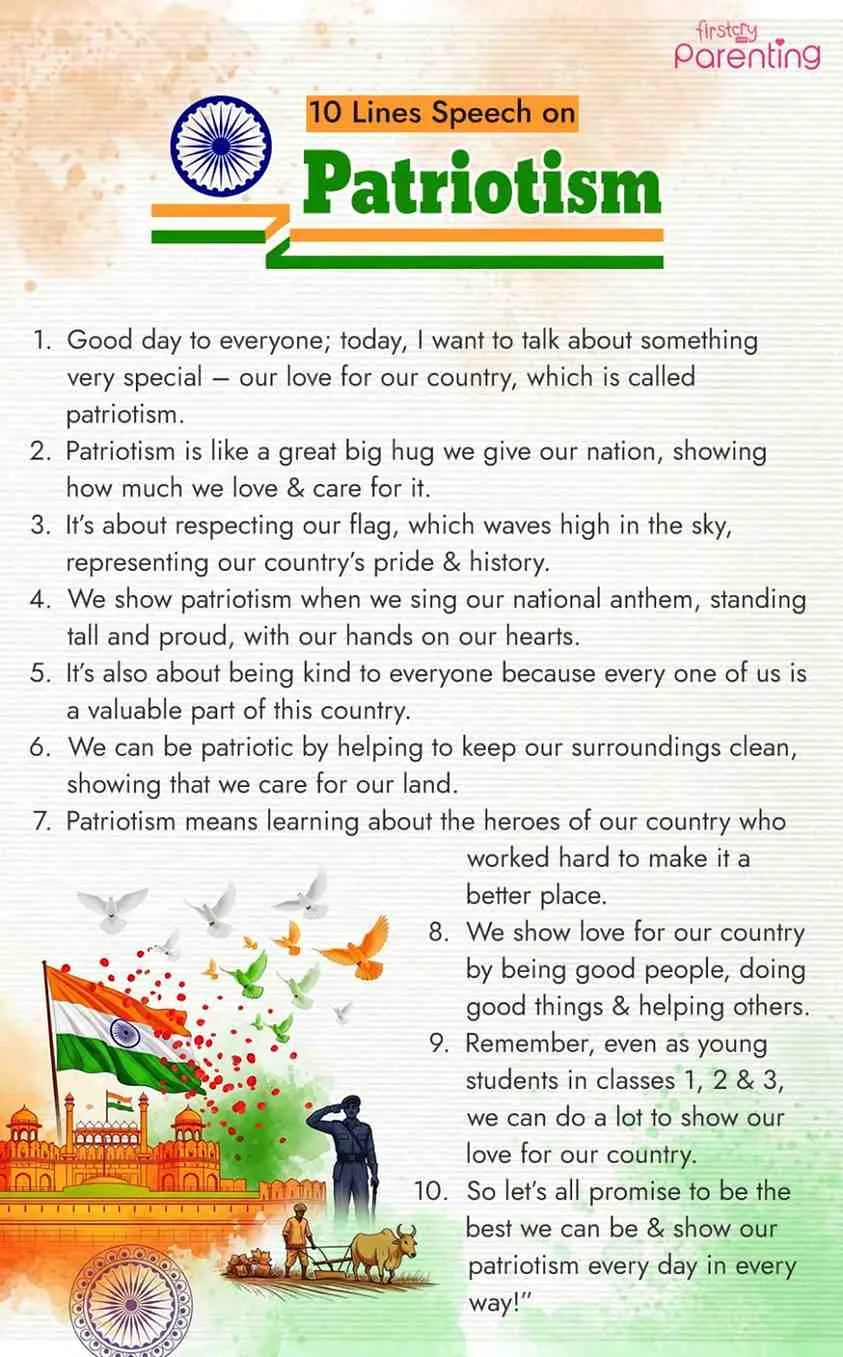 10 Lines Speech on Patriotism