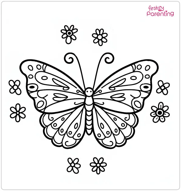 25 Butterfly Coloring Pages - Free Printable, Sheets and Images for Kids