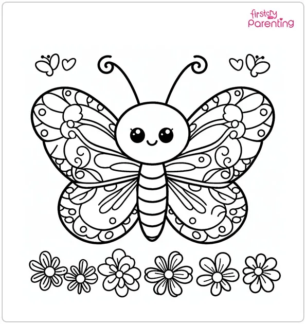 Small Butterfly Coloring Page