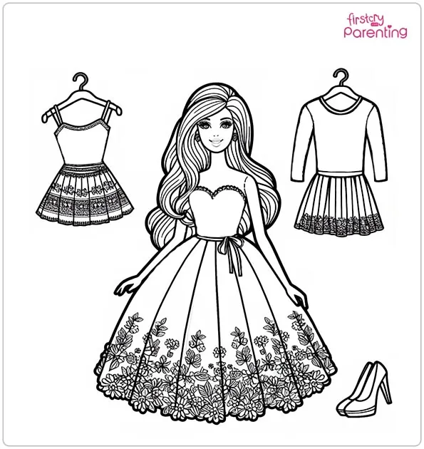25 Barbie Coloring Pages - Free Printable, Sheets and Images for Kids