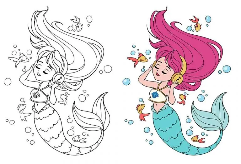 Little Mermaid Coloring Pages - Free Printable Pages For Kids