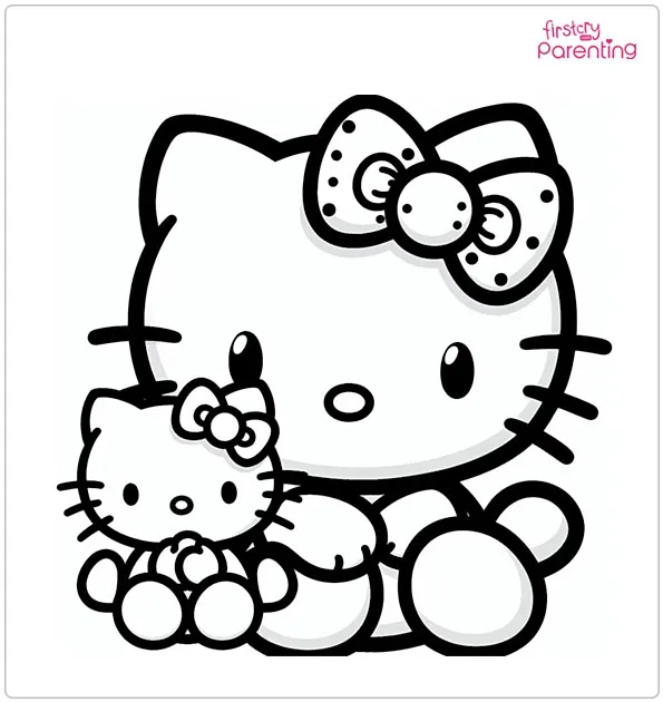Cute And Sweet Hello Kitty Coloring Pages  Hello kitty coloring, Hello  kitty colouring pages, Kitty coloring