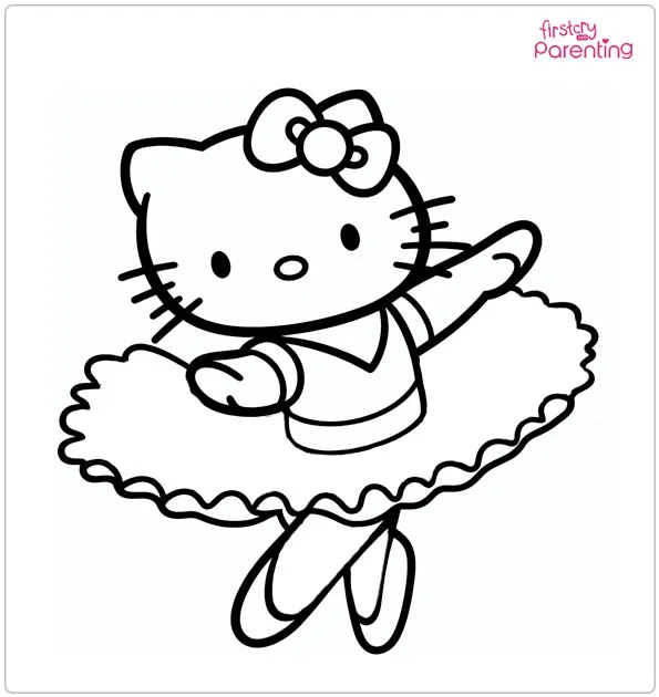 Hello Kitty Ballet Coloring Pages