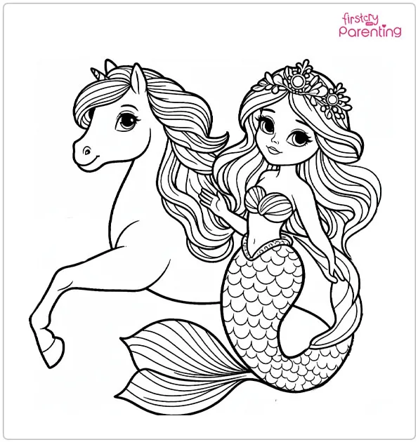 Disney Little Mermaid Coloring Page